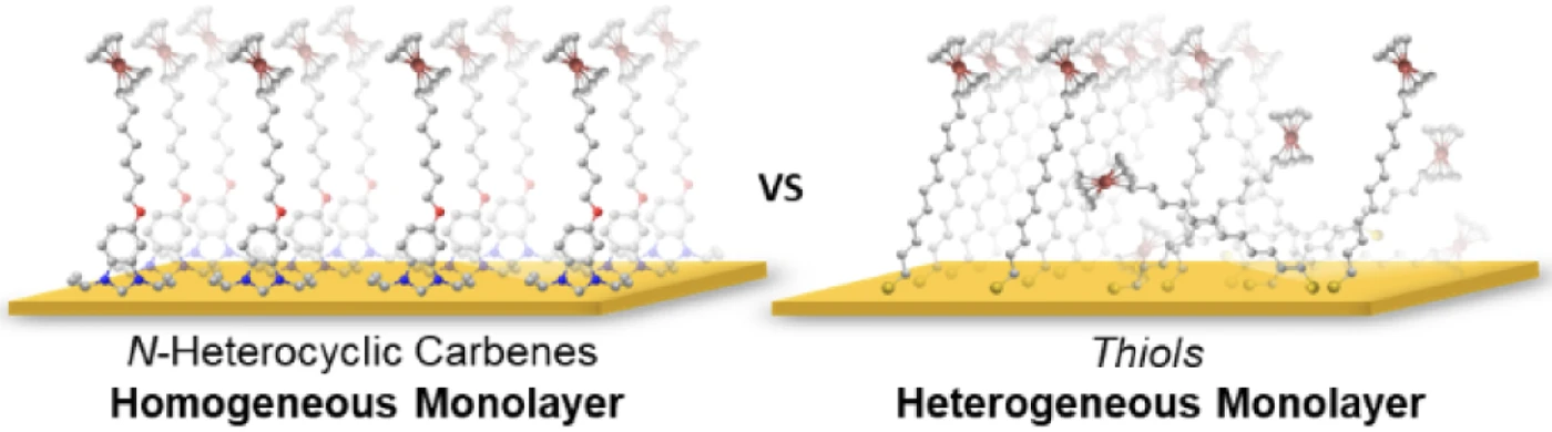 Graphical abstract: Energetics and Redox Kinetics of Pure Ferrocene-Terminated N-Heterocyclic Carbene Self-Assembled Monolayers on Gold